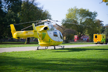 Air ambulance and car ambulance