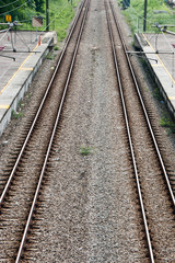 Fototapeta na wymiar Electric Railway - Railway Train Track