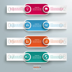 Round Double Banners Colored Circles