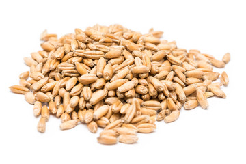 Obraz premium Wheat Seeds On White Background