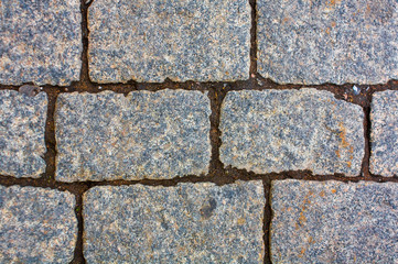 Regular pavement made from blocks