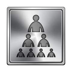 Organizational chart with people icon