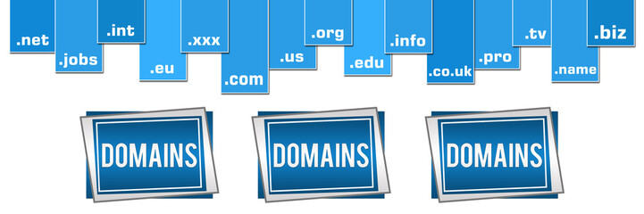 Domains Blue Stripe Banner