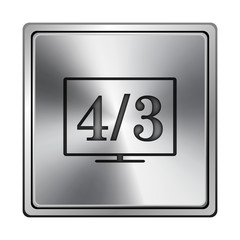Fototapeta premium 4 3 TV icon