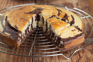 Zebra marble cake