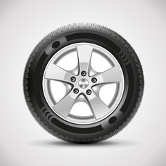 car tire, vector