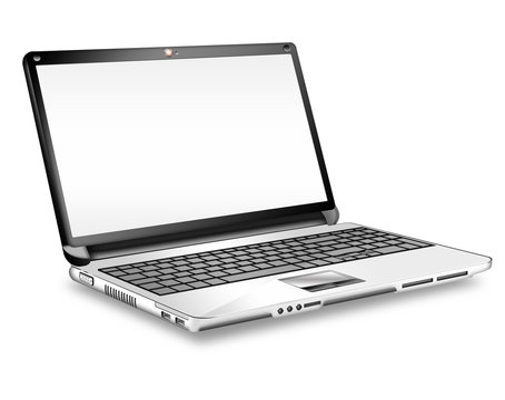 Laptop, Notebook, schwarz - Vektor, Abbildung