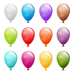 set of shiny balloons