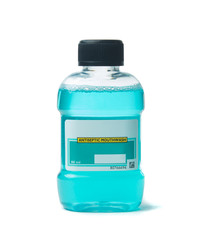 Antiseptic mouthwash with white background