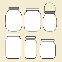 Set of jars template
