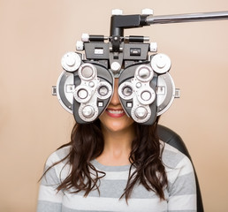 Woman Having An Eye Test