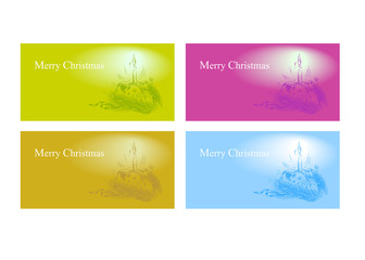 vector set of Christmas Card