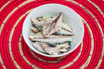 Grill Mackerel fish meat