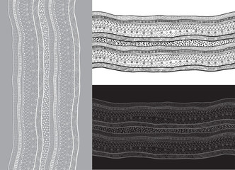 Abstract lace ribbon seamless pattern.