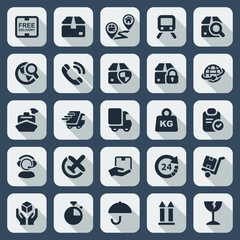 flat iconset logistics
