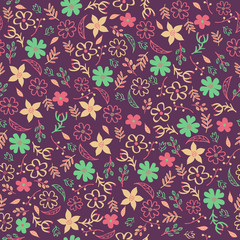 Vector seamless floral pattern. Can be used for invitation cards