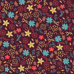 Vector seamless floral pattern. Can be used for invitation cards