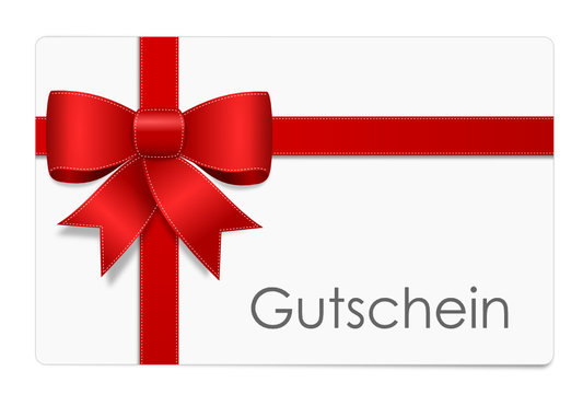 Karte Schleife Gutschein