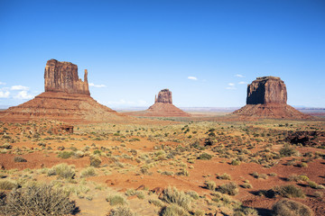 Famous view of Monument Valley