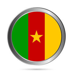 Cameroon flag button.