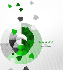 Business circles geometric shape abstract background