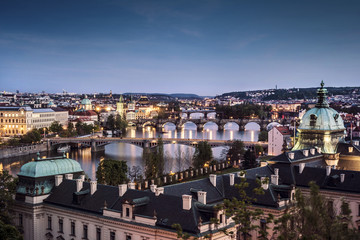 Prague at twilight