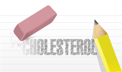 erase cholesterol concept illustration design