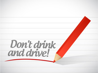 dont drink and drive warning message illustration