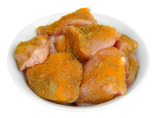 Turkey meat isolated on white