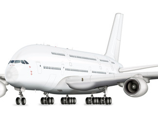 Passagierflugzeuge, Jumbo Jet  freigestellt