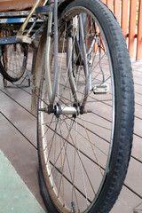 Old tricycle bicycle taxis in Thailand