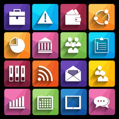 Web Icons Set in Flat Design