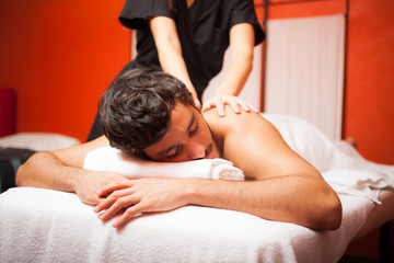 Obraz na płótnie Canvas Man having a massage