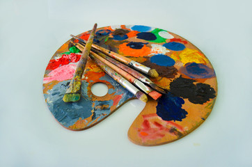 Pinsel Mischpalette Farbpalette Palette