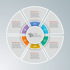 Infographics Vector Background 6-Step Process