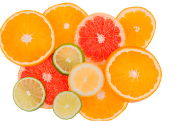 Fototapeta na wymiar Plastry pomarańczy