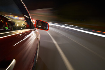 Fototapeta na wymiar Driving at Night