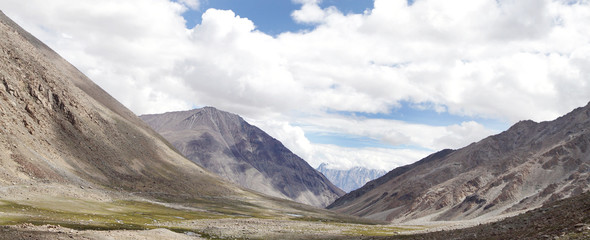 Panormic view of beauty of Ladakh, glacial valley