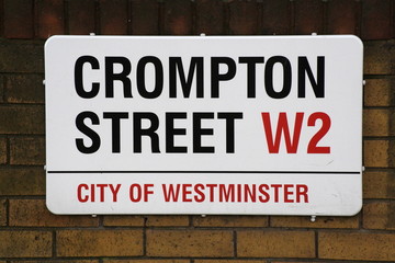 Crompton Street w2 sign a famous London Address