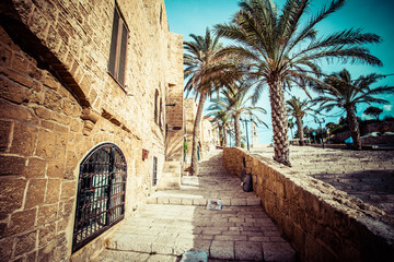 The old streets of Jaffa, Tel Aviv, Israel