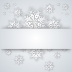 snowflakes and tree on a paper background