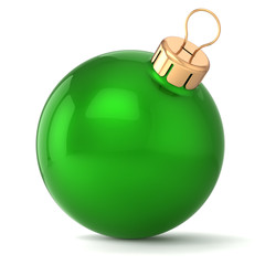Christmas ball New Years Eve bauble decoration green wintertime