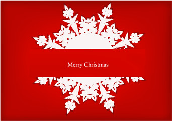 Vector greeting card with snowflake