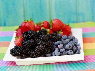 Fruits - fresh berries from garden