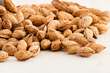 Almonds close up