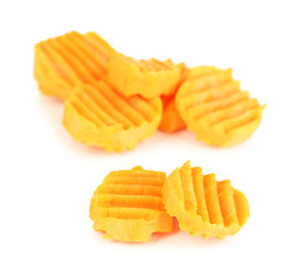 Sliced carrot, isolated on white