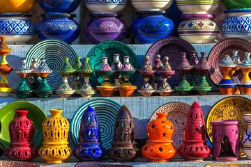 Fotobehang Marokkaans traditioneel keramiek © trofotodesign
