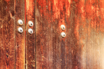 window of old wooden house