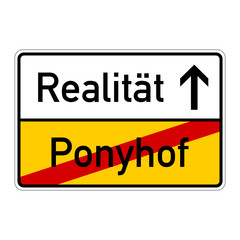ortsschild ponyhof realitaet I