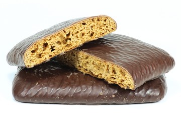 Pulsnitzer Pfefferkuchen isoliert auf weißem Hintergrund